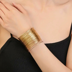 Bracelet ouvert de luxe Anna