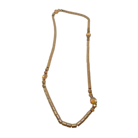 Chaine de taille - grosse perle beige