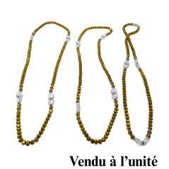 Chaine de taille - grosses perles doré