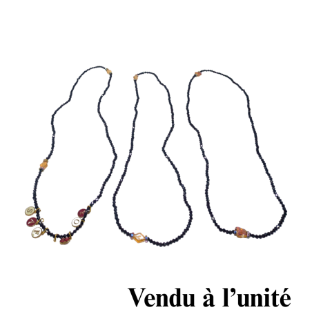 Chaine de taille en cristal noir