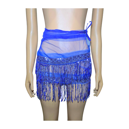 Pagne sensuel bleu avec strass