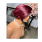 Cheveux naturels grosse tête rouge Bordeau
