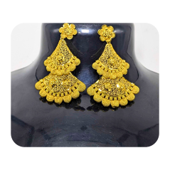 Boucle d'oreille plaqué or Woura 2