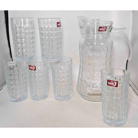 Ensemble Carafe et 6 verres ( 1.7L / 278 ml )