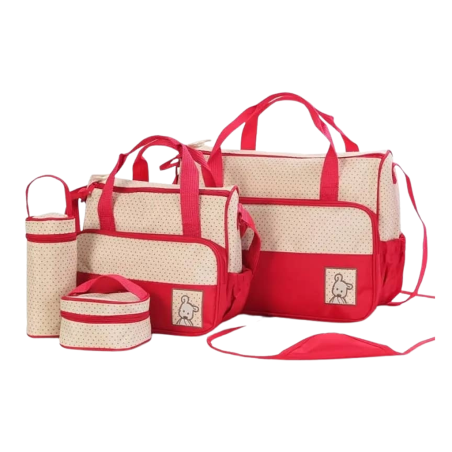 Sac pour bébé 4pcs beige rouge