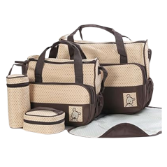 Sac pour bébé 4pcs marron beige
