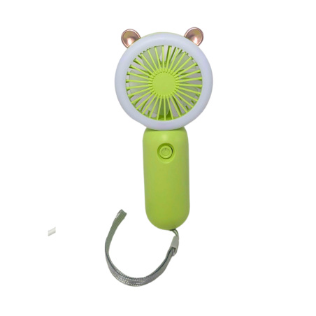Mini ventilateur portable avec lumière- coloris vert