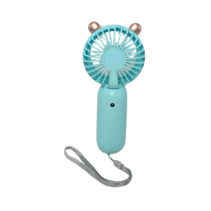 Mini ventilateur portable avec lumière- coloris bleu