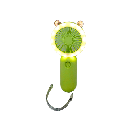 Mini ventilateur portable avec lumière- coloris vert