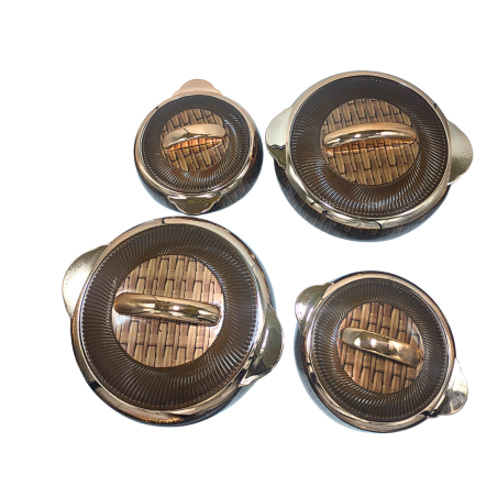 Lot de 4 bols 24h Farah Marron Fonce