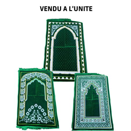 Tapis de Prière en Velours Al BADRI Vert