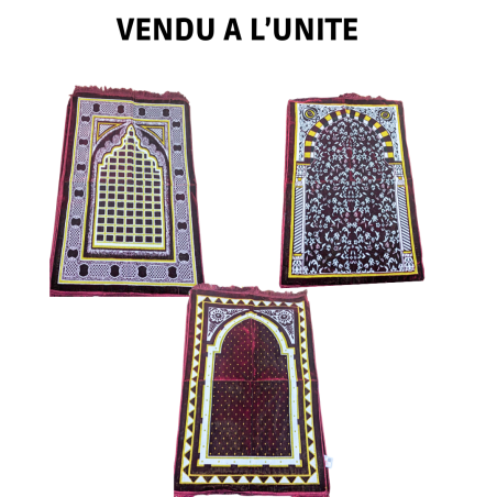 Tapis de Prière en Velours Al BADRI Rouge