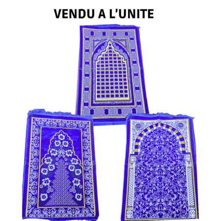 Tapis de Prière en Velours Al BADRI Bleu