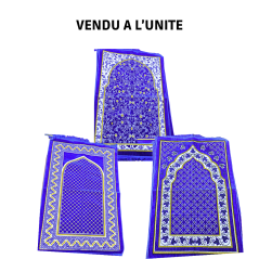 Tapis de Prière en Velours Al BADRI Bleu