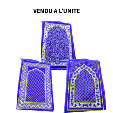 Tapis de Prière en Velours Al BADRI Bleu
