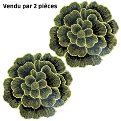 2 Set de table doré noir - LUXE 38cm