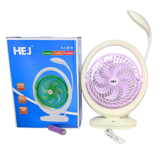 Mini Ventilateur rechargeable électrique avec Lampe HJ-2018 Mauve
