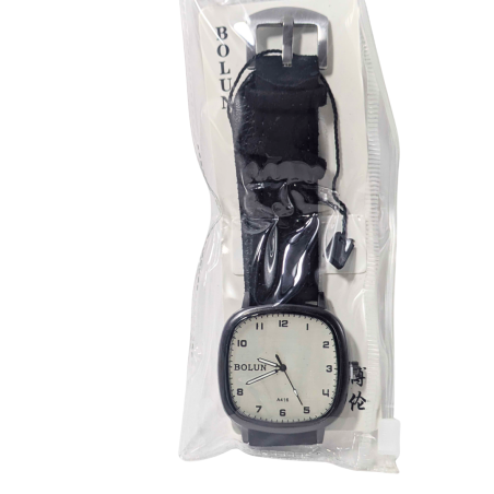 Montre BOLUN Noir fond blanc