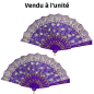 Éventail à motif floral Violet N°2