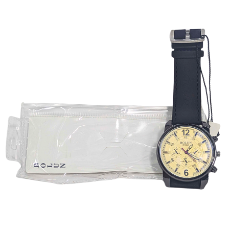 Montre BOLUN Noir fond BEIGE