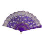 Éventail à motif floral Violet N°2