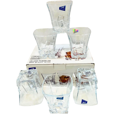 Ensemble de 6 verres Glass Tumbler 280ml