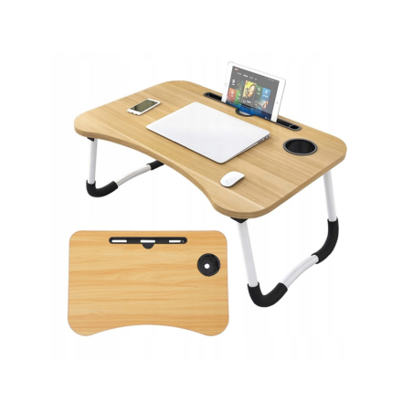Mini table ordinateur Marron beige 23,5 cm x 14cm