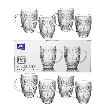 Ensemble de 6 verre Glass Mug 260ml