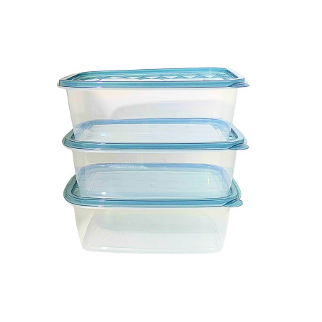 Boîte en plastique 3 pièces  Bleu