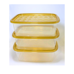 Boîte en plastique 3 pièces Marron