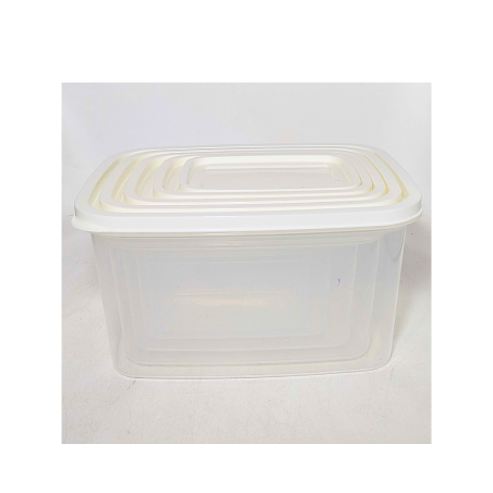 Boîte en plastique 5 pièces Blanc
