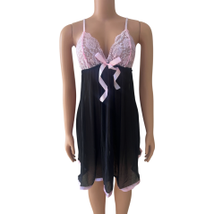 Lingerie rose noir Kay Fii 2817 Big size
