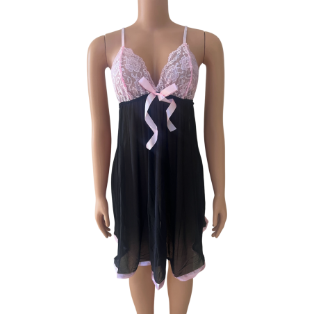 Lingerie rose noir Kay Fii 2817 Big size