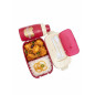 Lunch box + gourde + 1 cuillère + 1 fourchette rouge