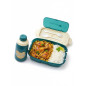 Lunch box + gourde + 1 cuillère + 1 fourchette vert