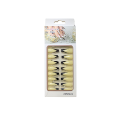 Faux-ongles 12 pièces fan citron