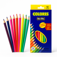 Paquet de 12 crayons de couleurs grand format
