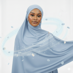 Col hijab jersey Bleu clair 2 mètres