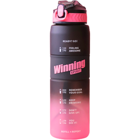 Gourde Winning Sport Rose - noir 1 L