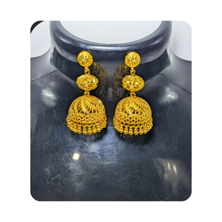 Boucle d'oreille plaqué or Sokhna Bator 2