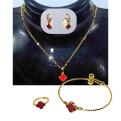 Ensemble Bijoux Enfants Van cleef Rouge