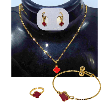 Ensemble Bijoux Enfants Van cleef Rouge