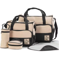 Sac pour bébé 4pcs beige noir Sac pour bébé 4pcs beige noir