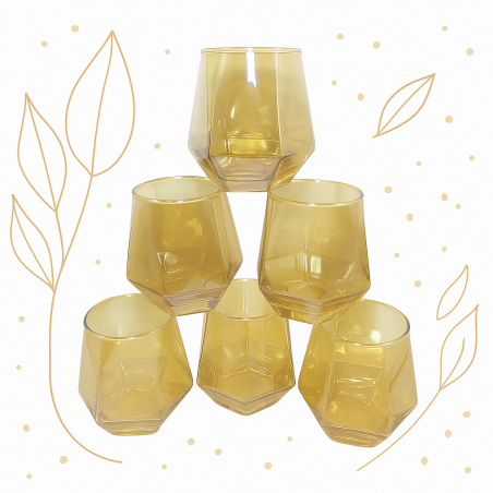 Pack de 6 Verres doré DELI GLASSWARE 310 ml
