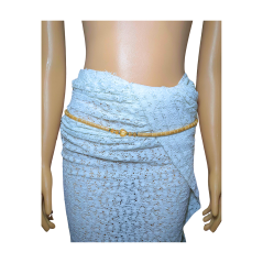 Chaine de taille - grosse perle beige