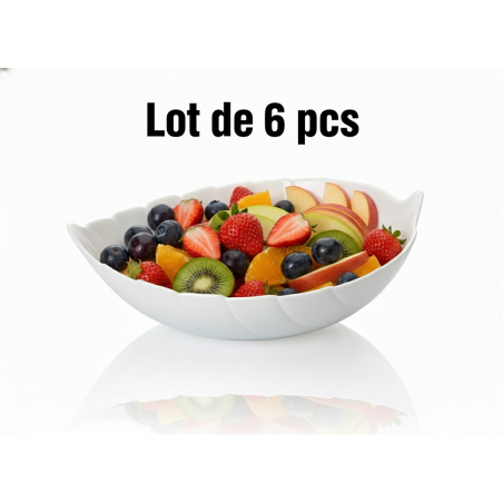 Pack de 6 saladiers en Arcopal blanche