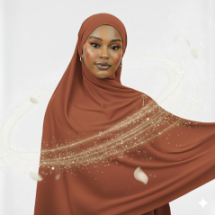 Col hijab jersey Marron clair 2 mètres