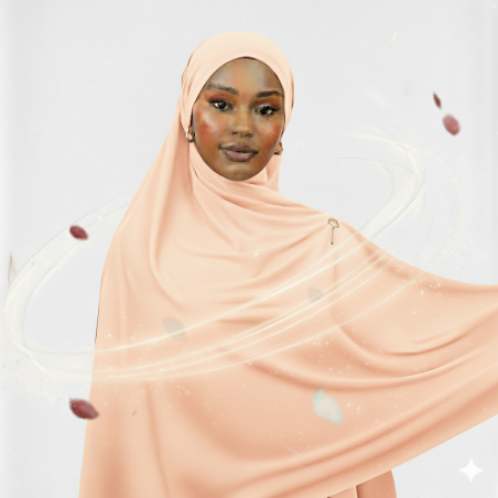 Col hijab jersey Saumon clair 2 mètres