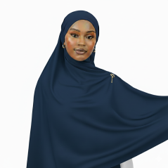 Col hijab jersey Bleu2 2 mètres
