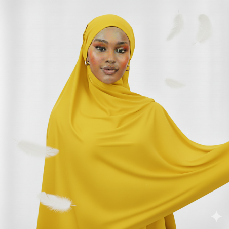 Col hijab jersey Jaune 2 mètres